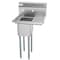 Koolmore 1 Compartment Stainless Steel  Commercial Kitchen Prep & Utility Sink with Drainboard SA101410-10R3 - alternate 8